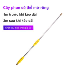 Cần Rút Tưới Hoa Inox Cần phun tưới dài 2m/3m Cần phun xịt inox rút dùng cho bình phun xịt thuốc nối đồng thau