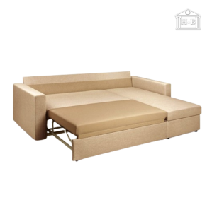 Home best โซฟาผ้า L-Shape โซฟาผ้าเบด Spaco 3 ที่นั่ง รุ่น Shazam แข็งแรง หนานุ่ม นั่งสบาย แถมหมอน 3 ใบ