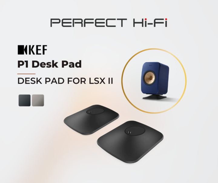 KEF P1 Desk Pad for LSX II wifi speakers Aluminium Desktop Speaker