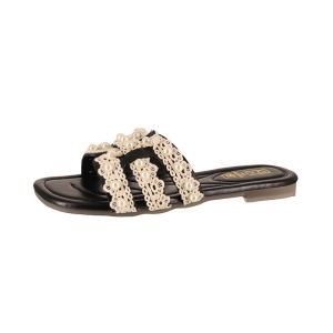 Pearl Slippers For Women 2025 New Summer Flat Sandals