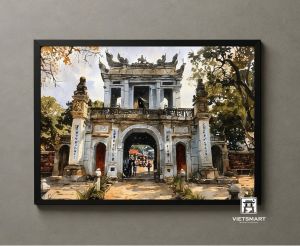 Tranh Nghệ thuật "Cổng Văn Miếu Quốc Tử Giám 3" VIETSMART ART - Acrylic 45x 60cm
