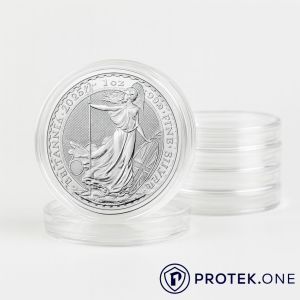 Premium Acrylic Coin Capsules 38.6mm for 1oz UK Britannia Silver Coin