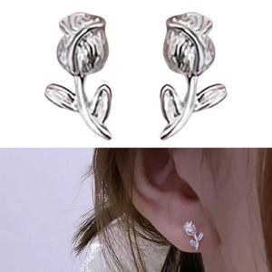 Thanh Lịch khuyên nụ hoa tulip Cho Phụ Nữ Trọng Lượng Nhẹ món quà hoàn hảo Đồng Cho Kỷ Niệm Sinh Nhật