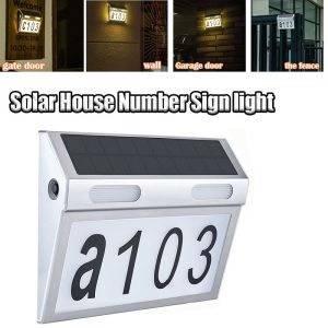 2024 Solar Door Plate Lampu Household Garage Door Mouth Indicator Wall Lamp Outdoor Wiring-Free LED Garden lamp