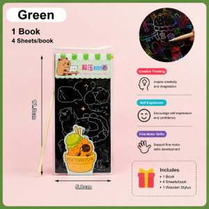 【SG】Rainbow Magic Scratch Art Book Kids DIY Doodle Drawing Notebook Ideal Birthday & Children’s Day Party Gift