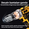 Tangan tanpa kabel/Mesin Bor Baterai Cas Komplit 21VF Bor Impact 10mm Mesin Bor Tangan Bor Listrik Mesin Bor 1 Baterai Cas Bor Listrik Bor Cas 2 Baterai/bor Cordless/bor Baterai Cas/bor Batre. 