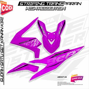 STRIPING TRANSPARAN MOTOR HONDA BEAT DELUX VARIASI STICKER CUSTOM