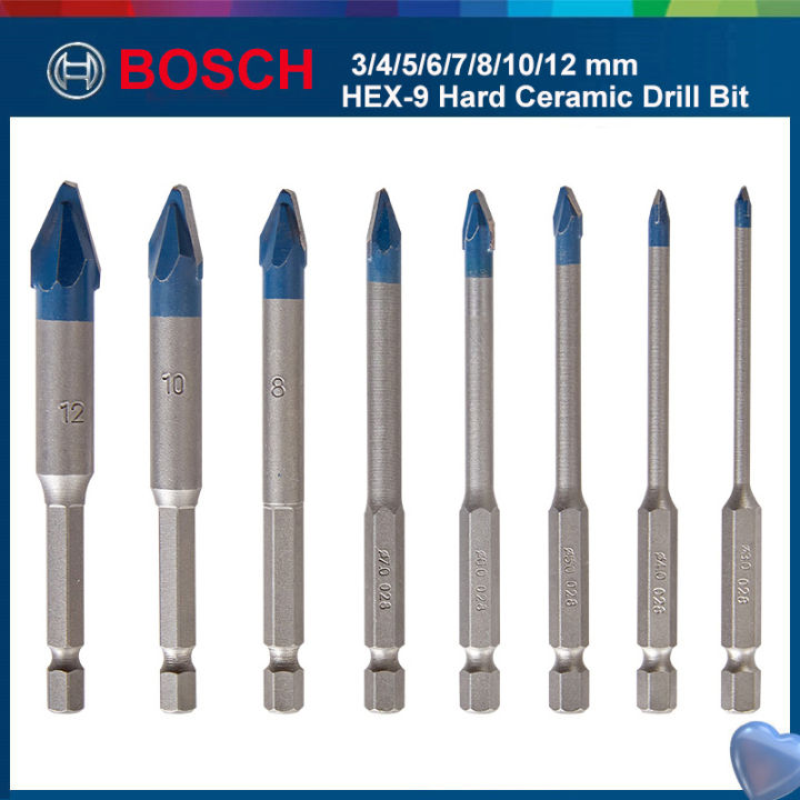 Bosch HEX9 Hard Ceramic Tile Drill Bit Hole 312mm Super Hard Alloy