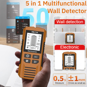 5 in 1 Multifunctional Wall Detector Handheld Stud Finder Metal Wood Wire Scanner Deep Detection