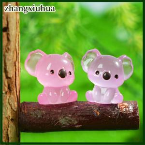 zhangxiuhua 10Pcs Cartoon Mini Luminous Koala Ornaments Miniature Figurines Creative DIY Home Decoration Accessories Desktop Decoration Gift
