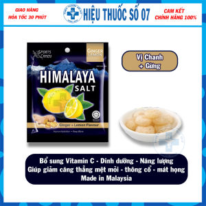 Kẹo chanh muối Himalaya Salt vị bạc hà và gừng giúp bù khoáng vitamin C và năng lượng cho cơ thể thông cổ mát họng