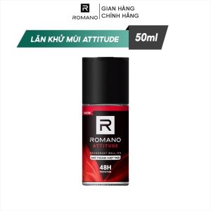 Lăn khử mùi nam Romano 4 mùi hương nước hoa lịch lãm đẳng cấp lôi cuốn ngăn mồ hôi không vàng áo 50ml
