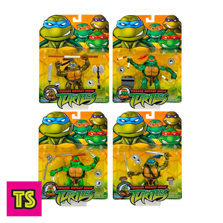 2003 TMNT REISSUE SET OF 4 LEONARDO, DONATELLO, MICHELANGELO, AND