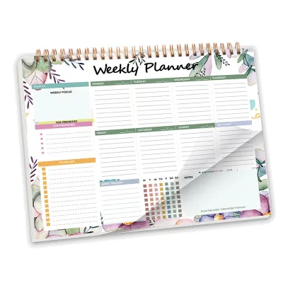 B5 Weekly Plan Coil Notebook Work Clock-in Time Planner Life Record Book Meal Management