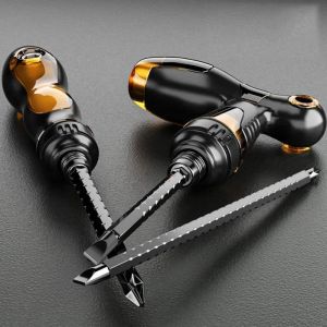 LUJIN แม่เหล็กแบบแม่เหล็ก กล้องส่องทางไกลส่องทางไกล ไขควงปากแบน Phillips เครื่องมือซ่อมแซมมือ ชุดดอกไขควง หัวสกรูแม่เหล็ก ไขควงอเนกประสงค์ ประแจวงล้อ ชุดดอกไขควง ชุดไขควงวงล้อ