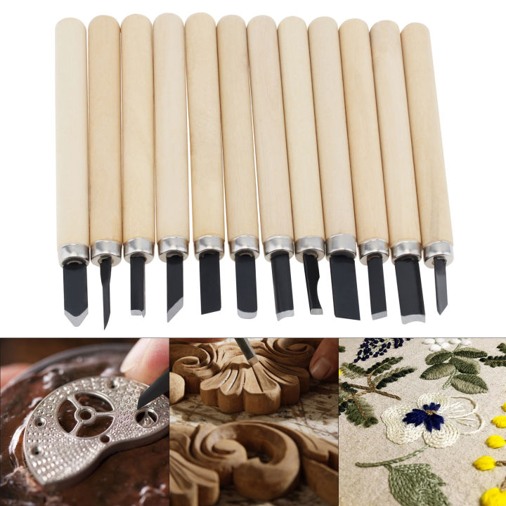 6/10/12pcs Professional Manual Wood Carving Hand Chisel Carving Tool ...