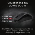 Chuột gaming không dây Esports BenQ ZOWIE EC2-CW (Wireless) công thái học, bánh lăn 24 nấc / SP006141 - Hàng Chính Hãng. 