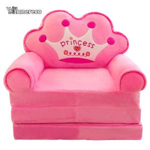 Cartoon Foldable Kids Sofa with Backrest Armrests for Bedroom Playroom