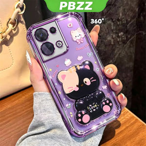 Feadship Case for OPPO Reno 8 5G Reno8 pro 5g RENO 8 4G 2022 phone casing Softcase Silicone shockproof Cover new design aesthetic with holder cute cat Transparent for girls SJMMZJ1