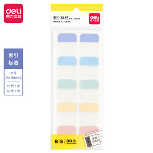 Deli Index Tab / Penanda / Pembatas Halaman Kertas Plastik 2153X