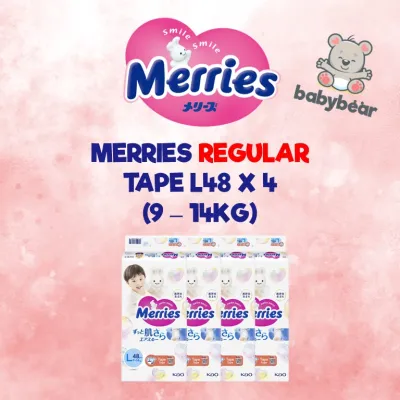 Kao Merries Regular/Twin Pack Carton Sale - Tape & Pants (NB - XXL Size)