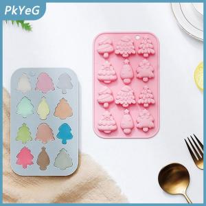 PkYeG Giáng sinh Silicone Baking khuôn Cây giáng sinh kỳ nghỉ Silicone khuôn xà phòng kẹo khuôn cho sô cô la Jello nướng khuôn