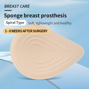 Soft Cotton Breast Prosthesis for Women Post-Surgery Silicone-Free Light Sponge Artificial Breast Postoperative Special Lightweight Fake Chest Pad(One Piece)