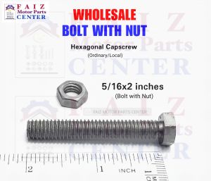 10 sets. ORDINARY 5/16x3/4 inch up to 5/16x4 inches (#12 sa yabe/tools)BOLT WITH NUT HEX. CAPSCREW (rough thread)