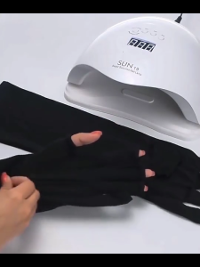 Anti UV Gloves Nail Lamp Light Manicure Gloves Nail Art Fingerless UV Light Gloves UV Protective Fingerless Gloves