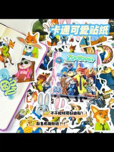Pelekat 疯狂动物城盒装贴纸 Zootopia Cartoon Sticker 兔朱迪狐尼克防水咕卡手帐装饰 Cute Judy Journals Decoration Sticker