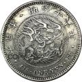 【Customizable】 1883 Japan Yen Meiji Dragon 16 Years Brass Plated Silver Coins. 