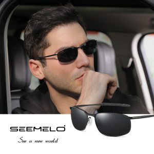 SEEMELO Fashion Men’s Polarized Sunglasses Outdoor Sports Sunglasses Classical Driving Sunglasses UV400 Clear Vision Sunglasses Cycling Riding Running Fishing Glasses for Men