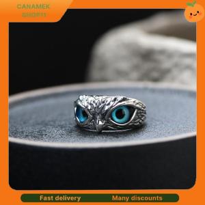 ❣️❣️❣️ Vintage Animal Open Adjustable Blue Eyes Owl Ring Men and Women Jewelry Party Gift