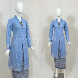 setelan kebaya tunik brokat resleting depan / kebaya tunik modern / kebaya tunik busui / kebaya brokat pesta lamaran /kebaya wisuda / kebaya kartini