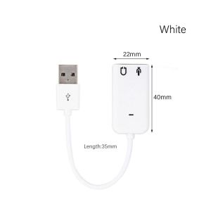 7.1 External USB Sound Card Jack 3.5mm USB Audio Adapter Earphone Micphone Sound Card for Macbook Computer Laptop PC External USB 7.1 Sound Card to 3.5mm Jack 5HV2 Adapter USB to 3D CH Antimagnetic Audio Microphone for Laptop PC PS4 D85