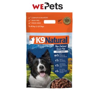 K9 Natural Freeze Dried Beef Dog food 3.6kg