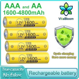 【24Hours Ship】AA battery rechargeable 4800mAh AAA rechargeable battery 1.2V