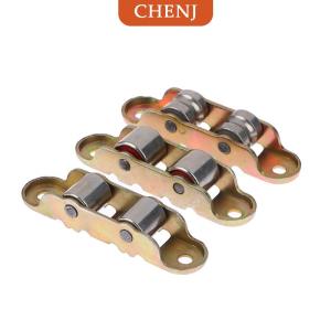 [COD] CHENJ 80ประเภทแบน ร่องล้อคู่ประตูสไลด์โลหะหน้าต่างรอกรองรับด้านล่างเลื่อนลูกกลิ้งติดตามอุปกรณ์ฮาร์ดแวร์