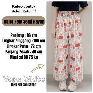 Celana Kulot Poly semi rayon Free Pouch / Celana Motif  Wanita Poly semi rayon Kulot Panjang Banyak Motif Trendy