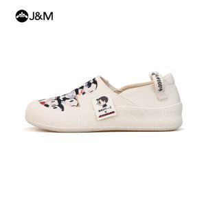 Joy&Mario Rubber Sole Loafers Sports Shoes Mature Cartoon Print Suitable for Casual Shoes