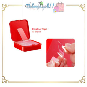 BY342 Double Tape Sticker 1 Box isi 60pc / Double Tape Gel 2 Sisi