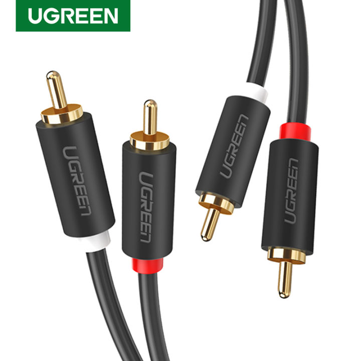 UGREEN RCA Cable 2RCA Male to Male Stereo Audio Cable Gold Plated Car