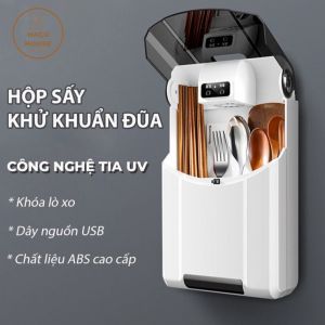 Hộp sấy và khử khuẩn đũa thìa bằng tia UV - Máy sấy khô đũa thìa