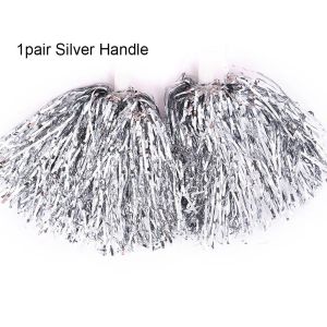 FWFHTP 1pc/1Pair Dress Costume Double hole handle Competition Flower Cheerleader pompoms Club Sport Supplies Dance Party Decorator Cheerleading Cheering Ball