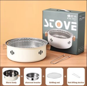 Mini Brazier Portable Barbecue Grill Folding Fire Pit Grills Home Camping Furnace Bbq Kitchen Utensils Charcoal Outdoor Grille