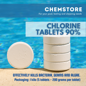 chlorine for swimming pool Tablets TCCA 90% for Swimming Pool Cleaning 1kg COD 200g*5 tablets
