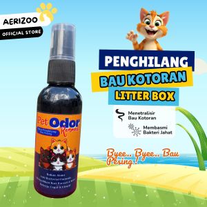 Pet Odor Remover Penghilang Bau Pesing dan Pup Kucing Pengharum Pasir dan Kandang Aerizoo