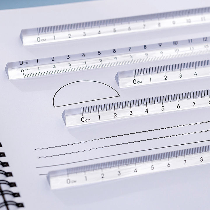 Tri Edge Ruler 🔥chageey👍 Creative Simple Transparent triangle ruler three-edged three ...