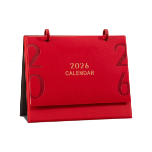2026 Desktop Leather Calendar with PU Frame Office Desk Calendar Monthly Planner Runs from Jan to Dec For Daily Planning
