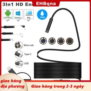 [COD] EHBqna 3PF Ship within 24 hours 3 trong 1 USB Type-C nội soi kiểm tra borescope 5.5 7 8 mét ống kính HD máy ảnh IP68